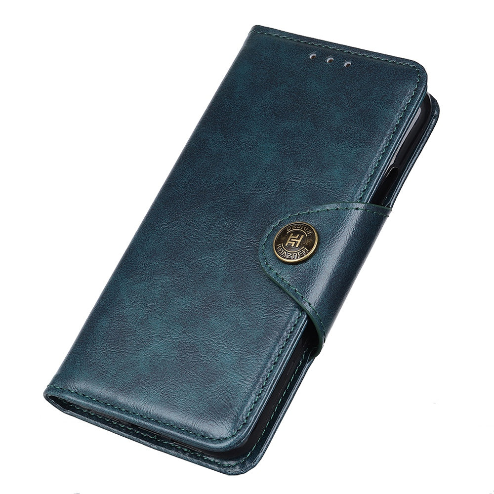 KHAZHEN For OnePlus 11 5G Flip Phone Cover Textured PU Leather Wallet Stand Shockproof Case - Blue