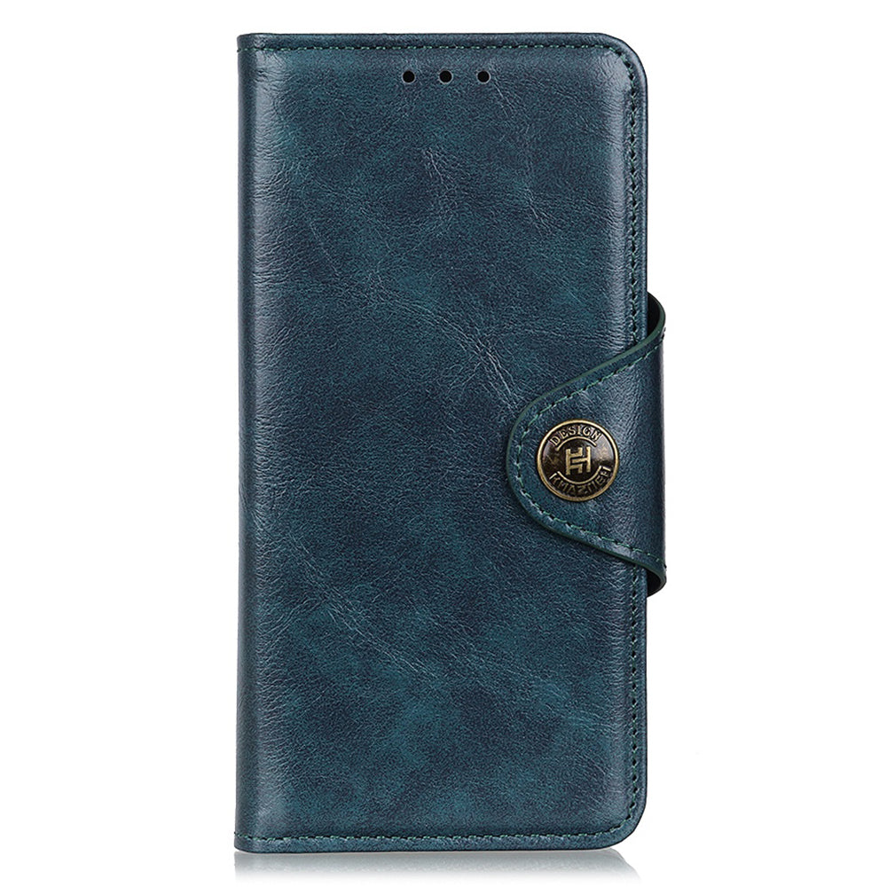 KHAZHEN For OnePlus 11 5G Flip Phone Cover Textured PU Leather Wallet Stand Shockproof Case - Blue