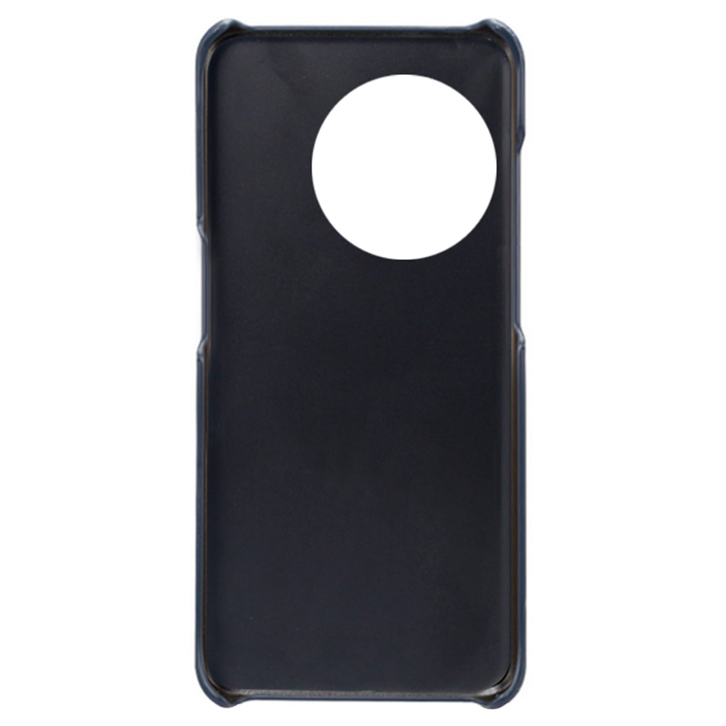 Anti-scratch Phone Cover for OnePlus 11 5G, PU Leather Coated PC Calf Textured Shockproof Mobile Phone Case - Blue