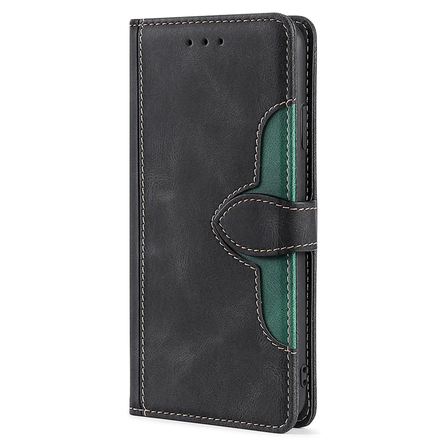 Shockproof Cell Phone Cover for OnePlus 11 5G, Straw Hat Pattern Stand Wallet Anti-scratch Mobile Phone Case - Black