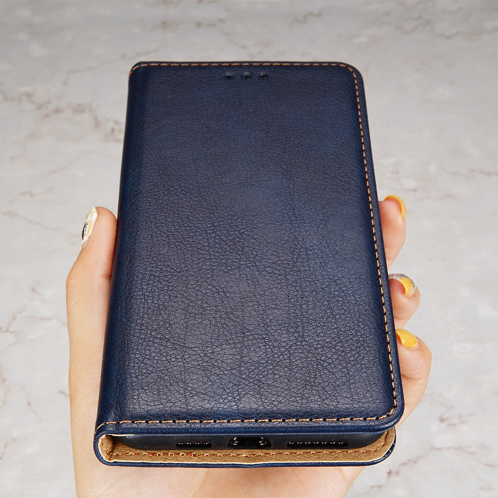 Magnetic Phone Case For OnePlus 11 5G, PU Leather Protective Anti-scratch Cell Phone Cover with Wallet Stand - Blue