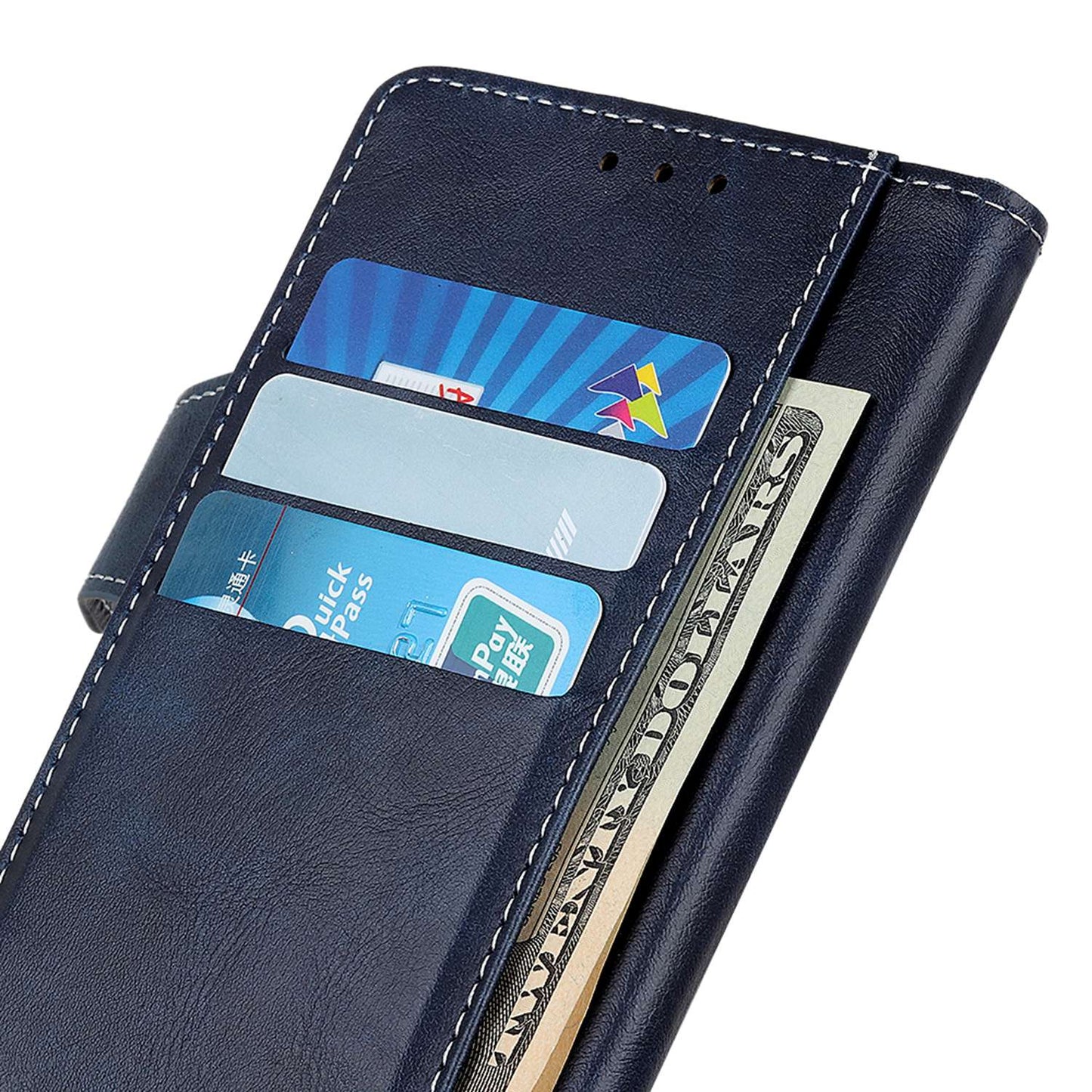 For OnePlus 11 5G S-shaped Texture Phone Case Stand Wallet Protective Cell Phone Flip Cover - Blue