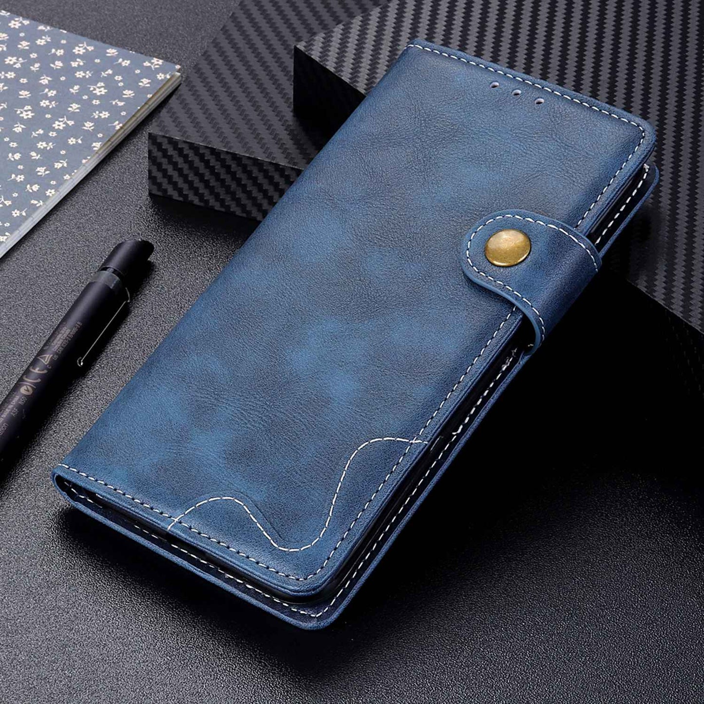For OnePlus 11 5G S-shaped Texture Phone Case Stand Wallet Protective Cell Phone Flip Cover - Blue