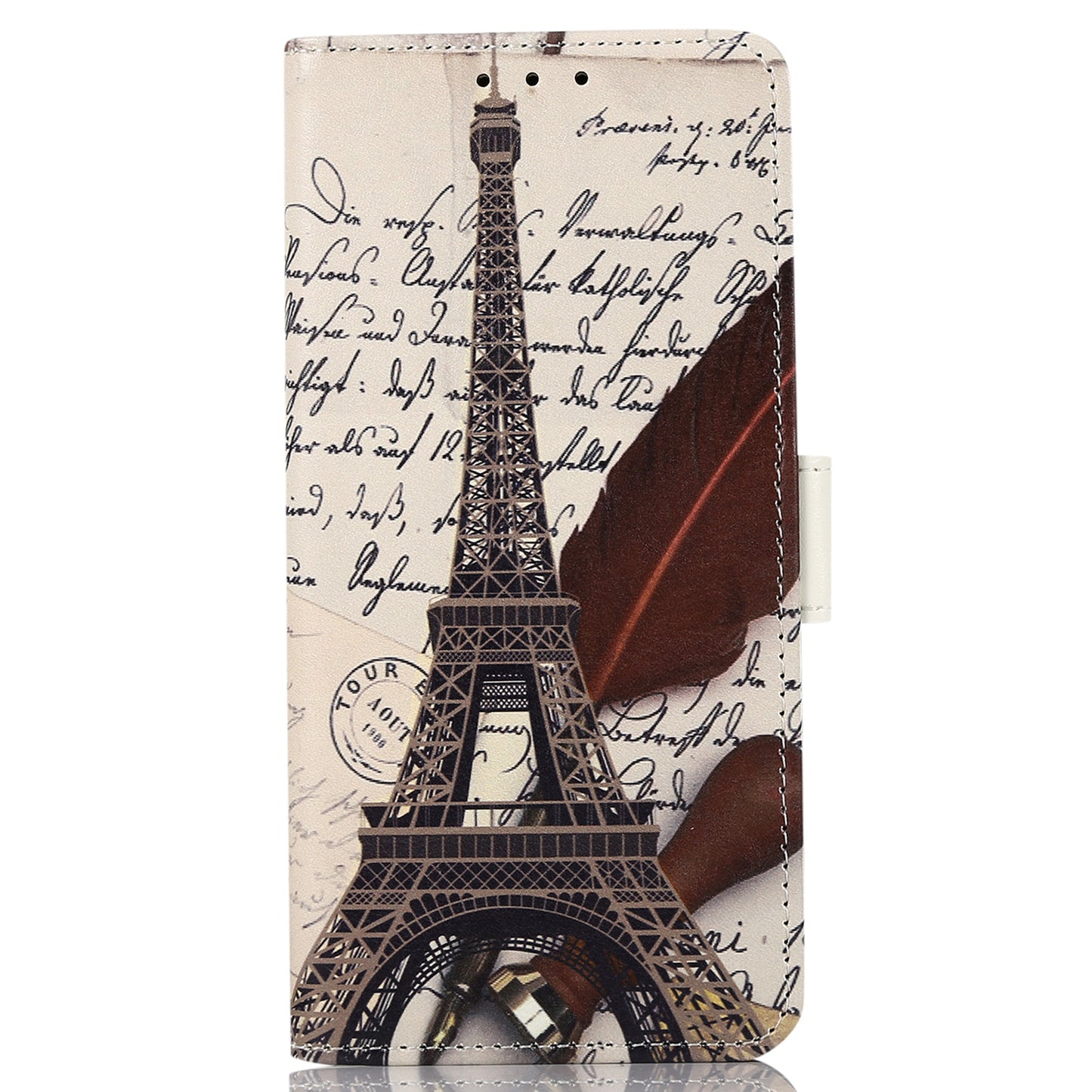 For OnePlus 11 5G Pattern Printing Phone Case PU Leather Stand Wallet Flip Cover - Tower and Feather