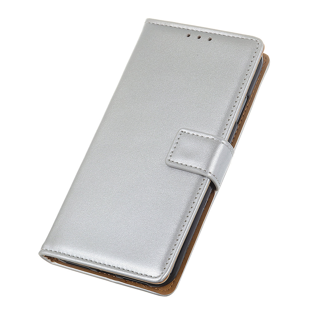 For OnePlus 11 5G Textured PU Leather Wallet Phone Case Full Protection Anti-drop Stand Cover - Silver
