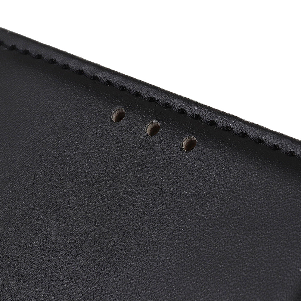 For OnePlus 11 5G Textured PU Leather Wallet Phone Case Full Protection Anti-drop Stand Cover - Black