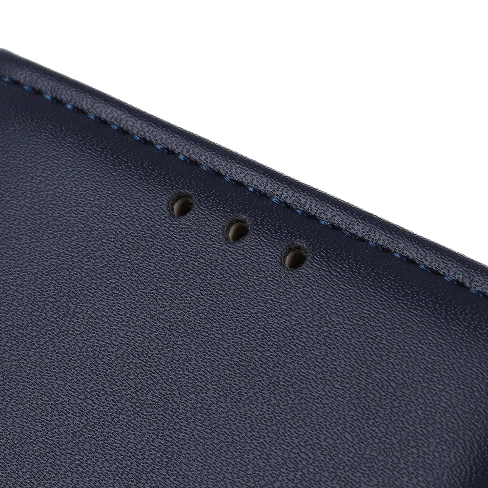 For OnePlus 11 5G Textured PU Leather Wallet Phone Case Full Protection Anti-drop Stand Cover - Blue