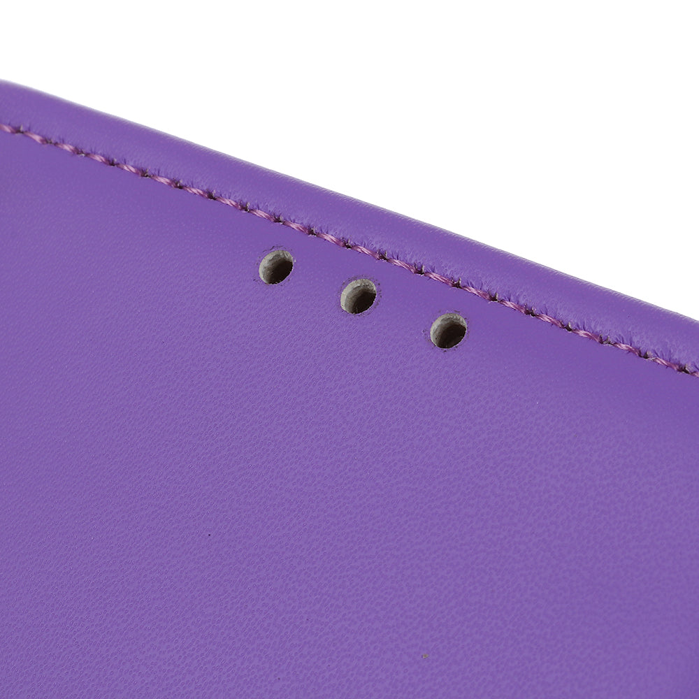 For OnePlus 11 5G Textured PU Leather Wallet Phone Case Full Protection Anti-drop Stand Cover - Purple