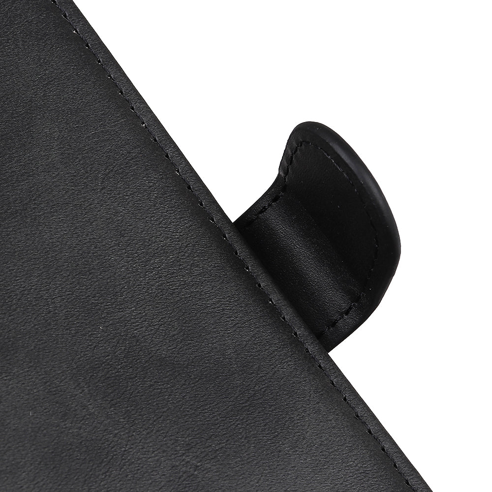For OnePlus 11 5G Cowhide Texture Wallet Stand PU Leather Phone Case Magnetic Clasp Anti-Scratch Cover - Black