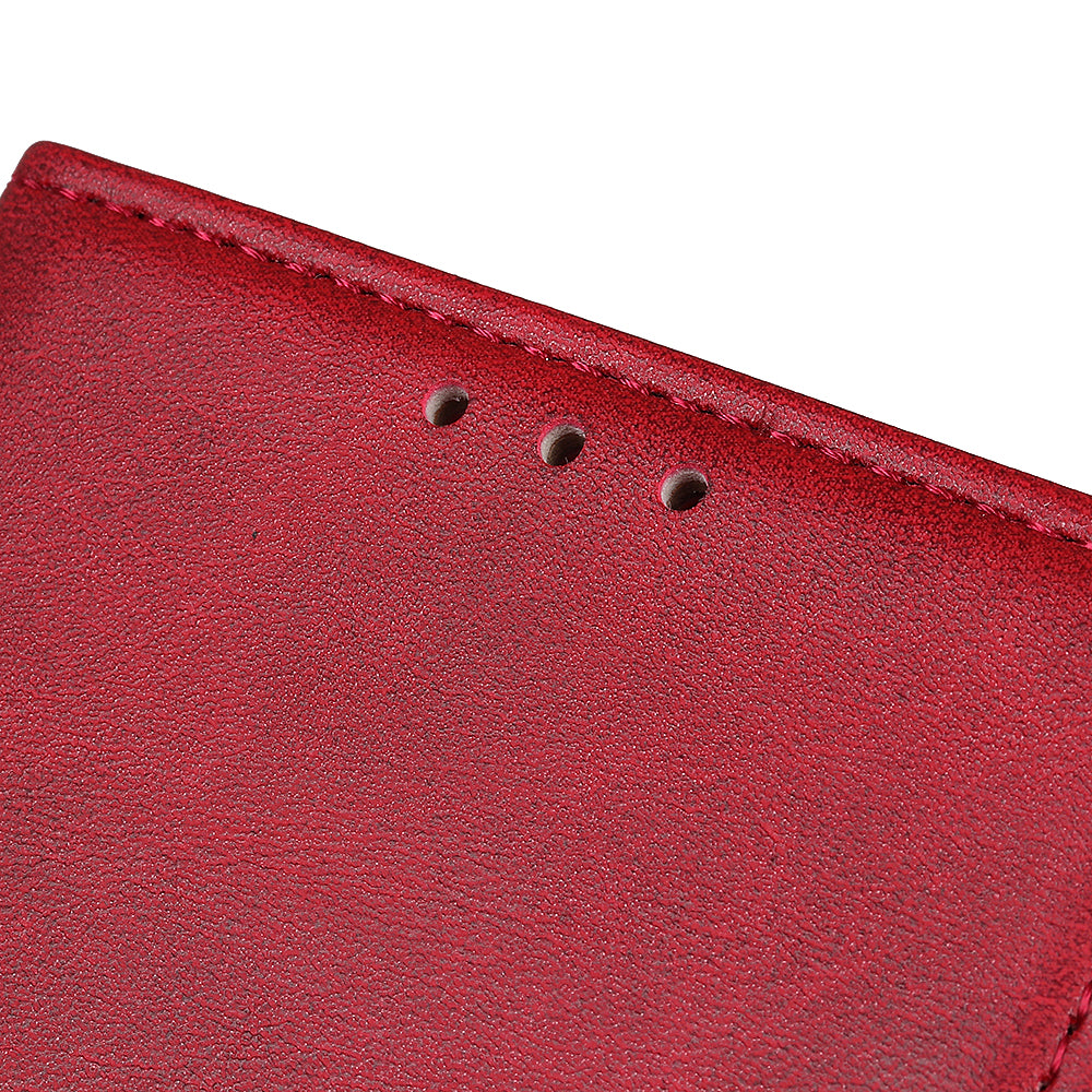 For OnePlus 11 5G Cowhide Texture Wallet Stand PU Leather Phone Case Magnetic Clasp Anti-Scratch Cover - Red