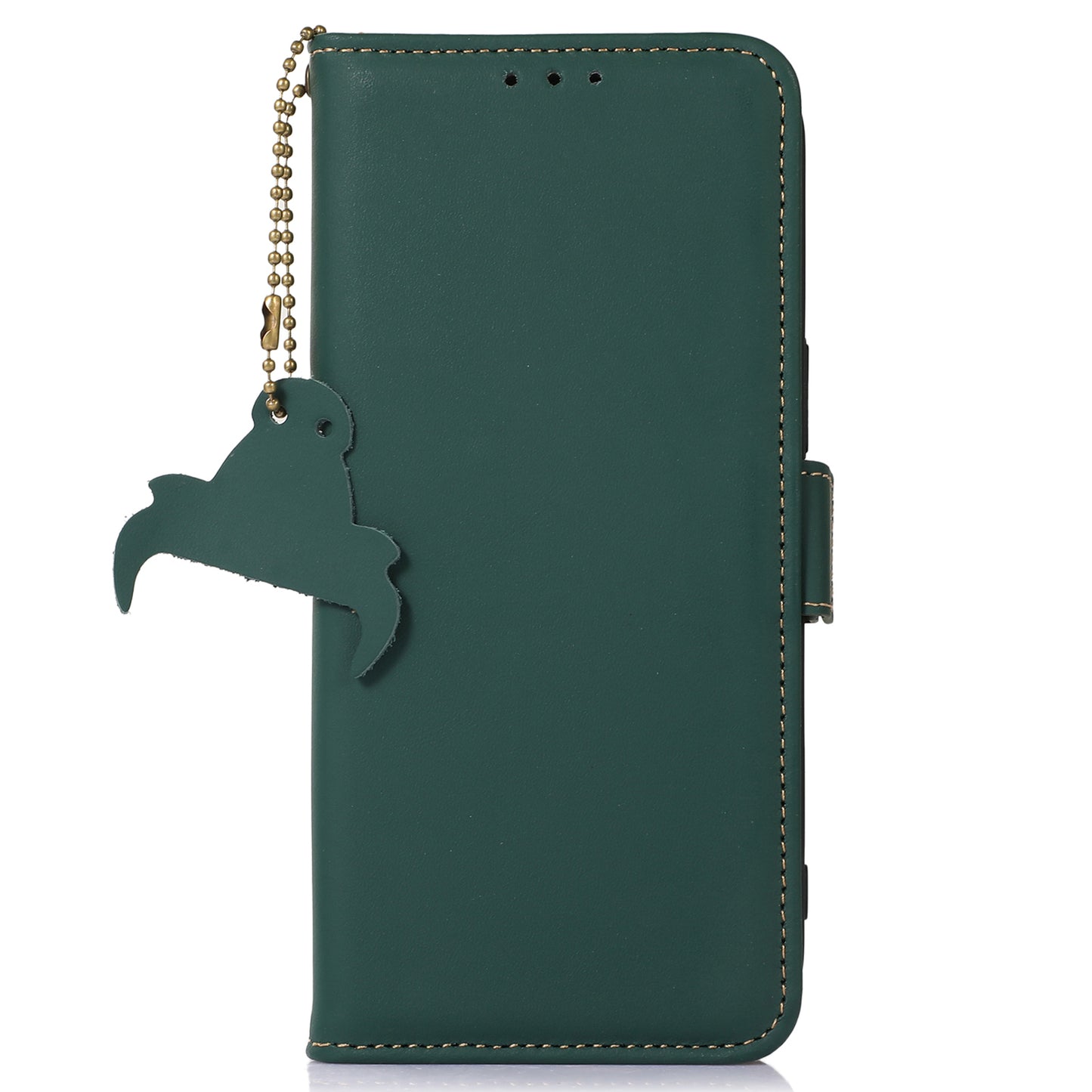 For OnePlus 11 5G Phone Case Genuine Leather Flip Cover RFID Blocking Wallet Case - Green