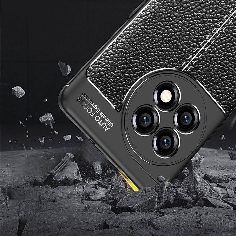 Shockproof Phone Case for OnePlus Ace 2 5G / 11R 5G Litchi Texture Slim TPU Phone Cover - Black