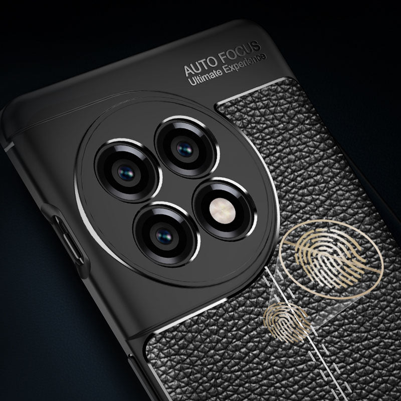 Shockproof Phone Case for OnePlus Ace 2 5G / 11R 5G Litchi Texture Slim TPU Phone Cover - Black