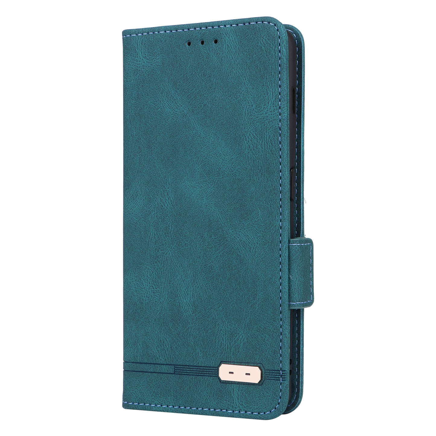 For OnePlus 11 5G Flip Cell Phone Cover Hardware Decor PU Leather Wallet Phone Case with Phone Stand Function - Blue