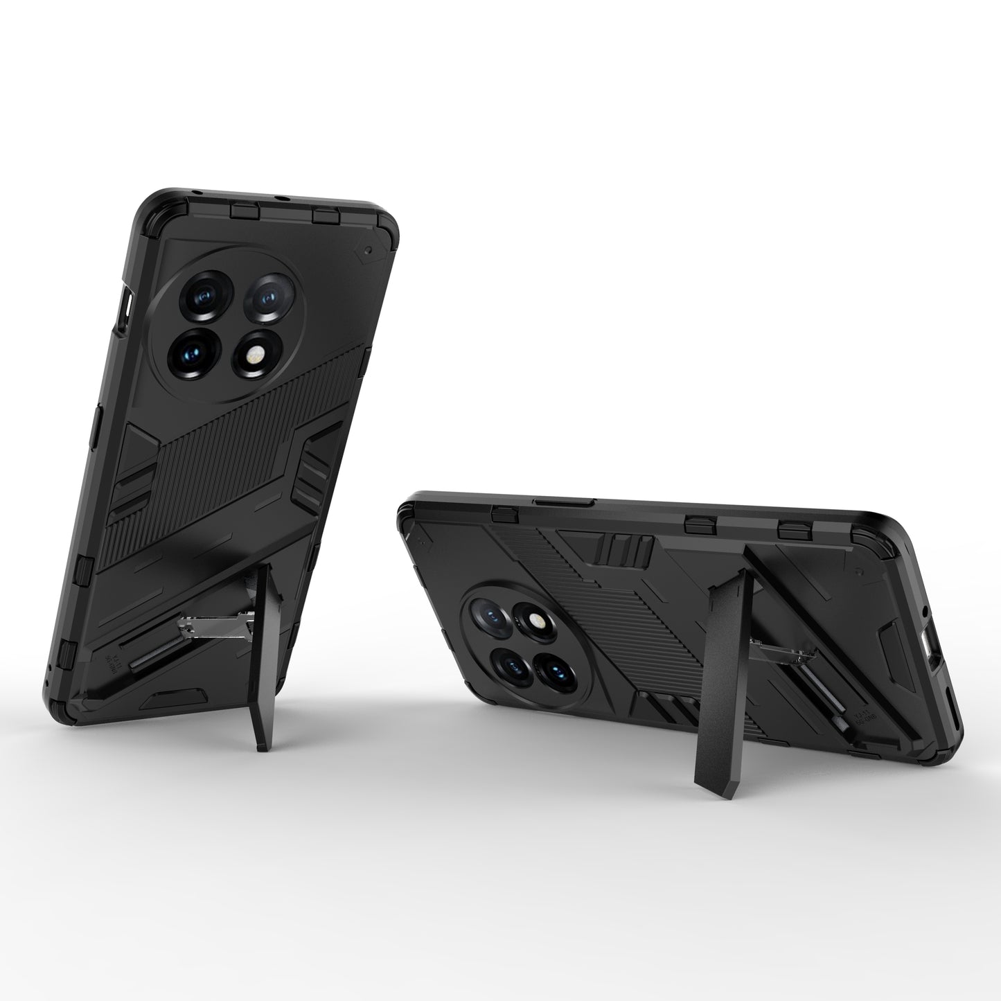 Phone Case for OnePlus 11 5G Kickstand TPU + PC Protective Cell Phone Cover - Black