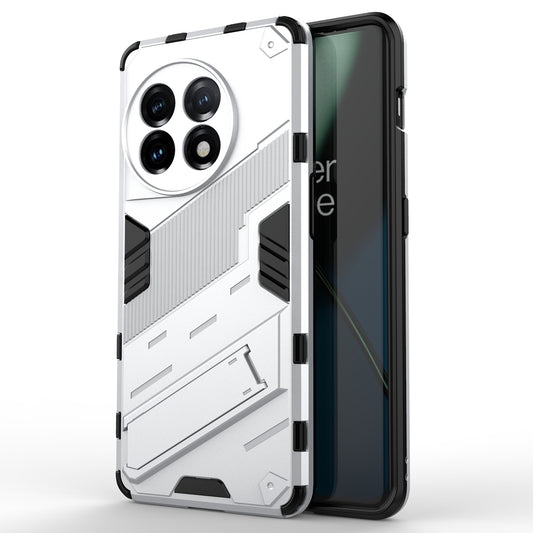 Phone Case for OnePlus 11 5G Kickstand TPU + PC Protective Cell Phone Cover - White