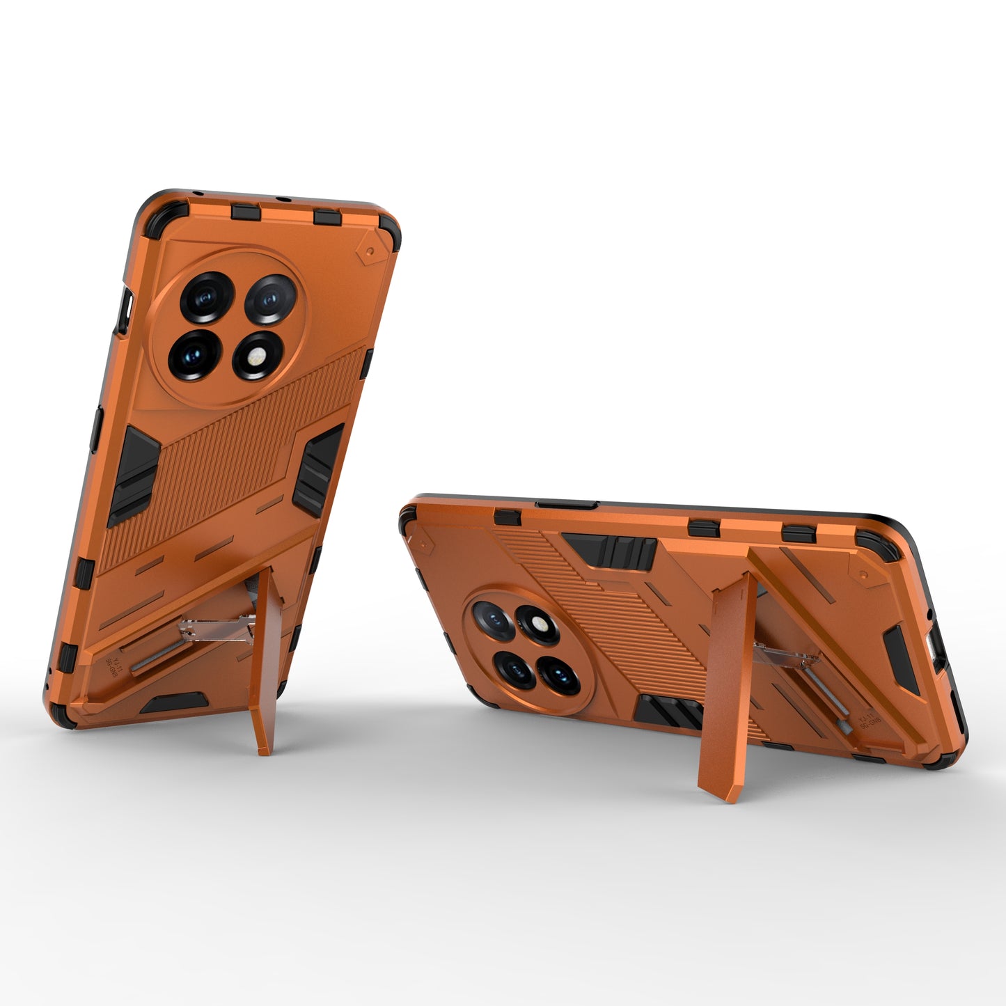 Phone Case for OnePlus 11 5G Kickstand TPU + PC Protective Cell Phone Cover - Orange