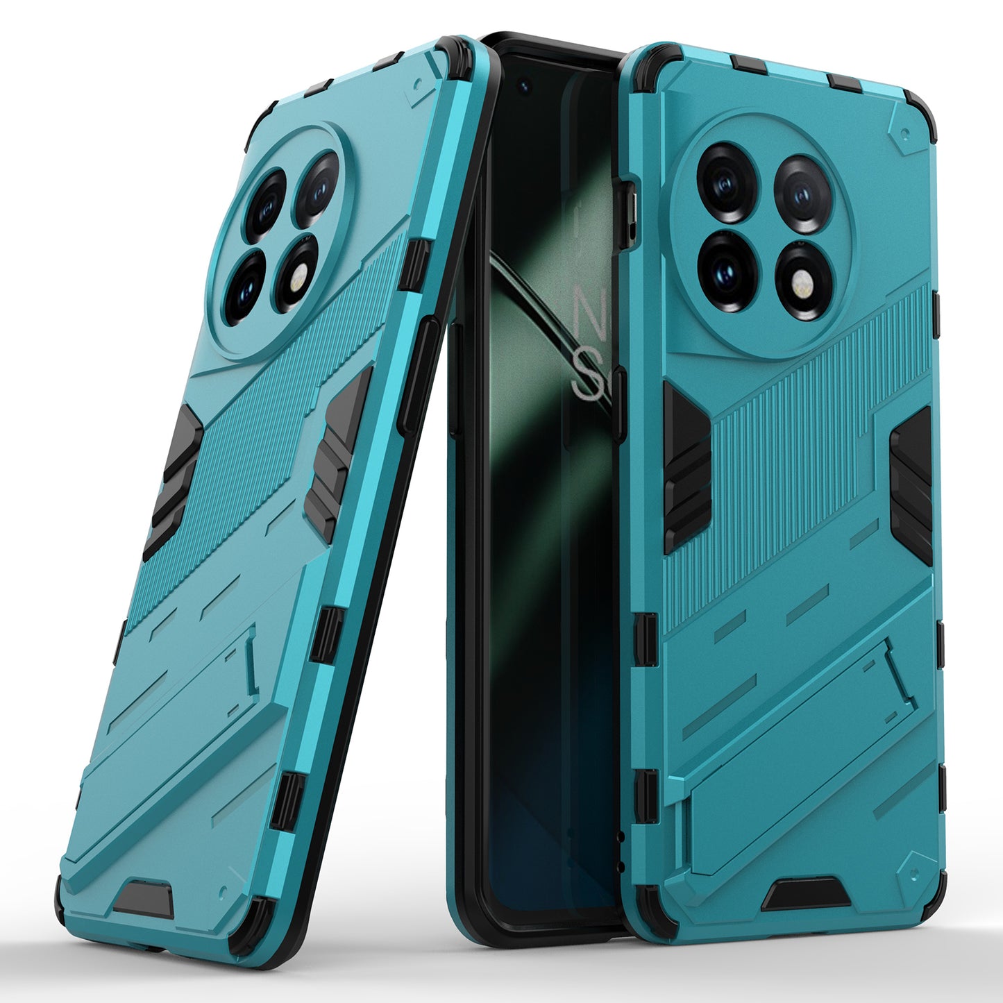Phone Case for OnePlus 11 5G Kickstand TPU + PC Protective Cell Phone Cover - Baby Blue