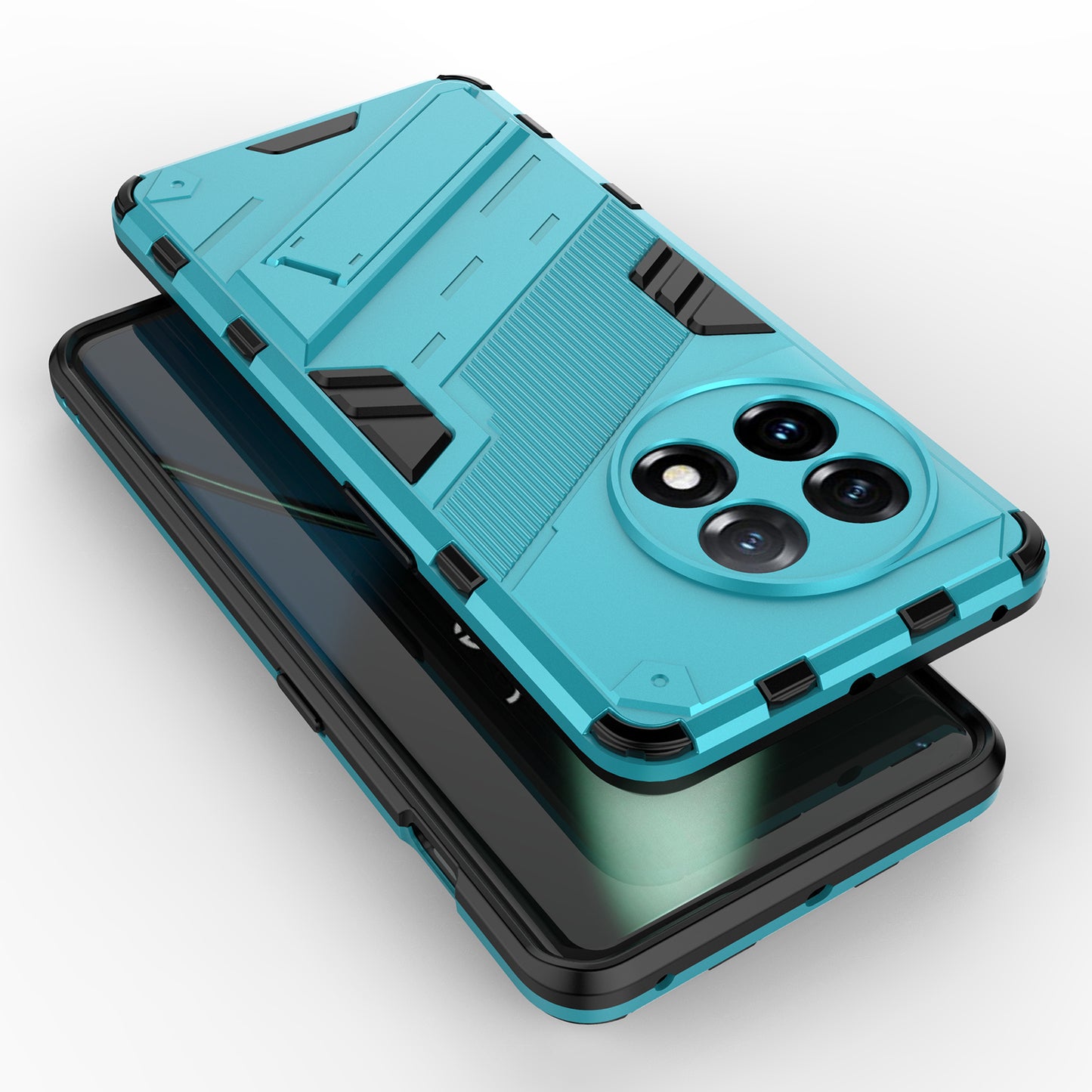 Phone Case for OnePlus 11 5G Kickstand TPU + PC Protective Cell Phone Cover - Baby Blue