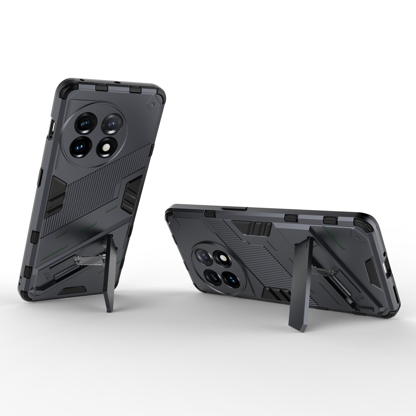 Phone Case for OnePlus 11 5G Kickstand TPU + PC Protective Cell Phone Cover - Dark Blue