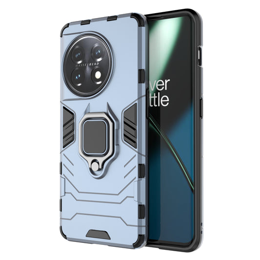 Ring Holder Kickstand Phone Case for OnePlus 11 5G TPU+PC Cell Phone Cover - Blue