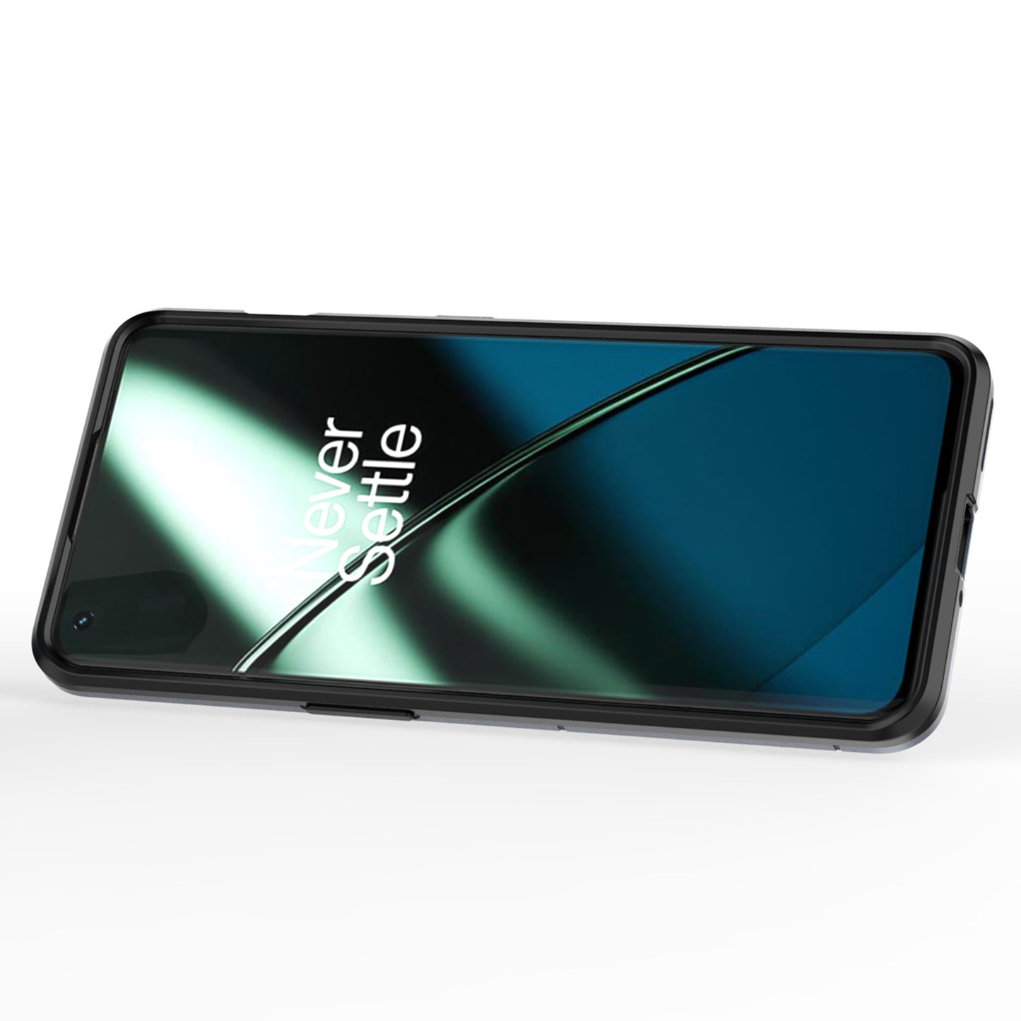 Ring Holder Kickstand Phone Case for OnePlus 11 5G TPU+PC Cell Phone Cover - Blue