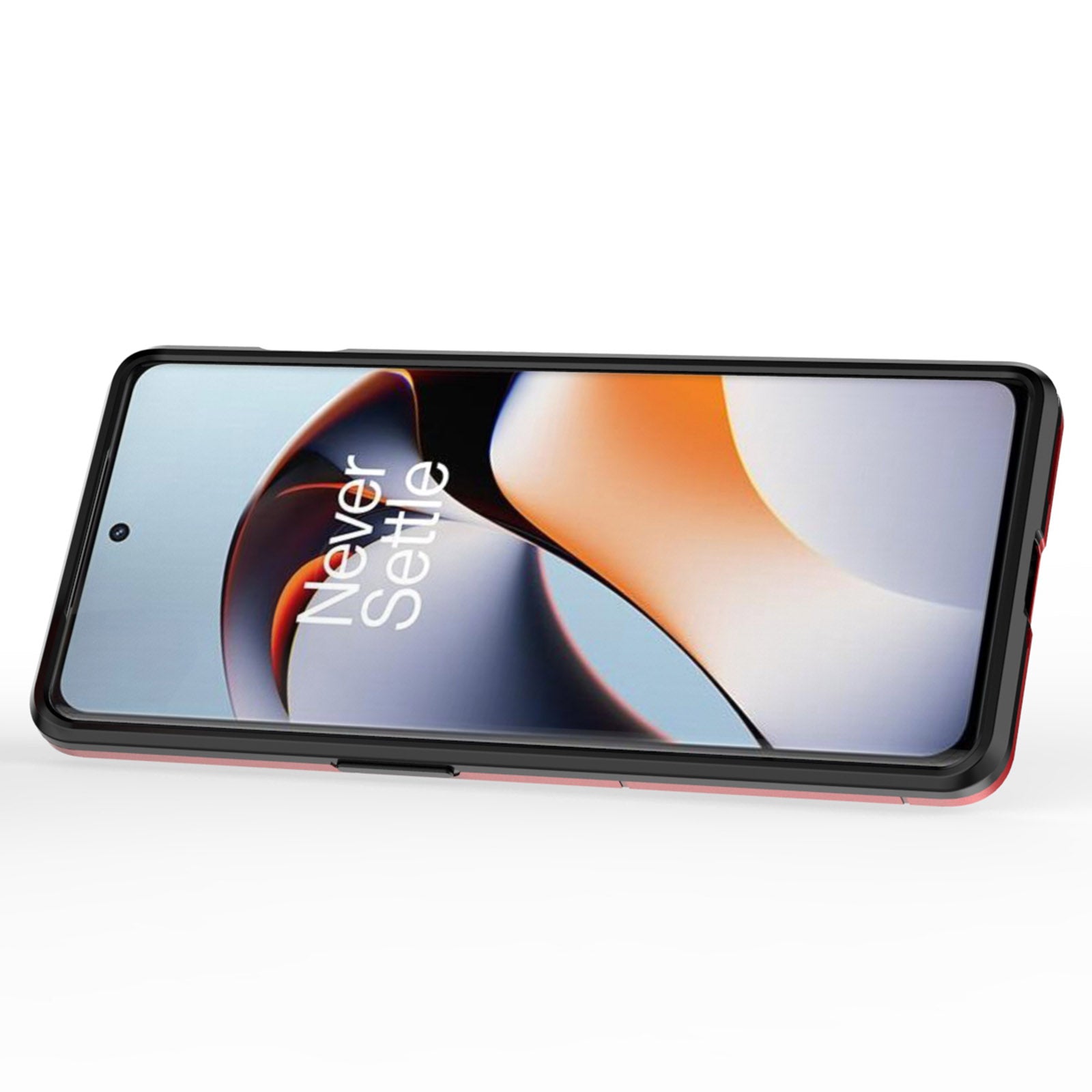 TPU+PC Phone Case for OnePlus Ace 2 5G / 11R 5G Ring Holder Kickstand Anti-drop Phone Cover - Red
