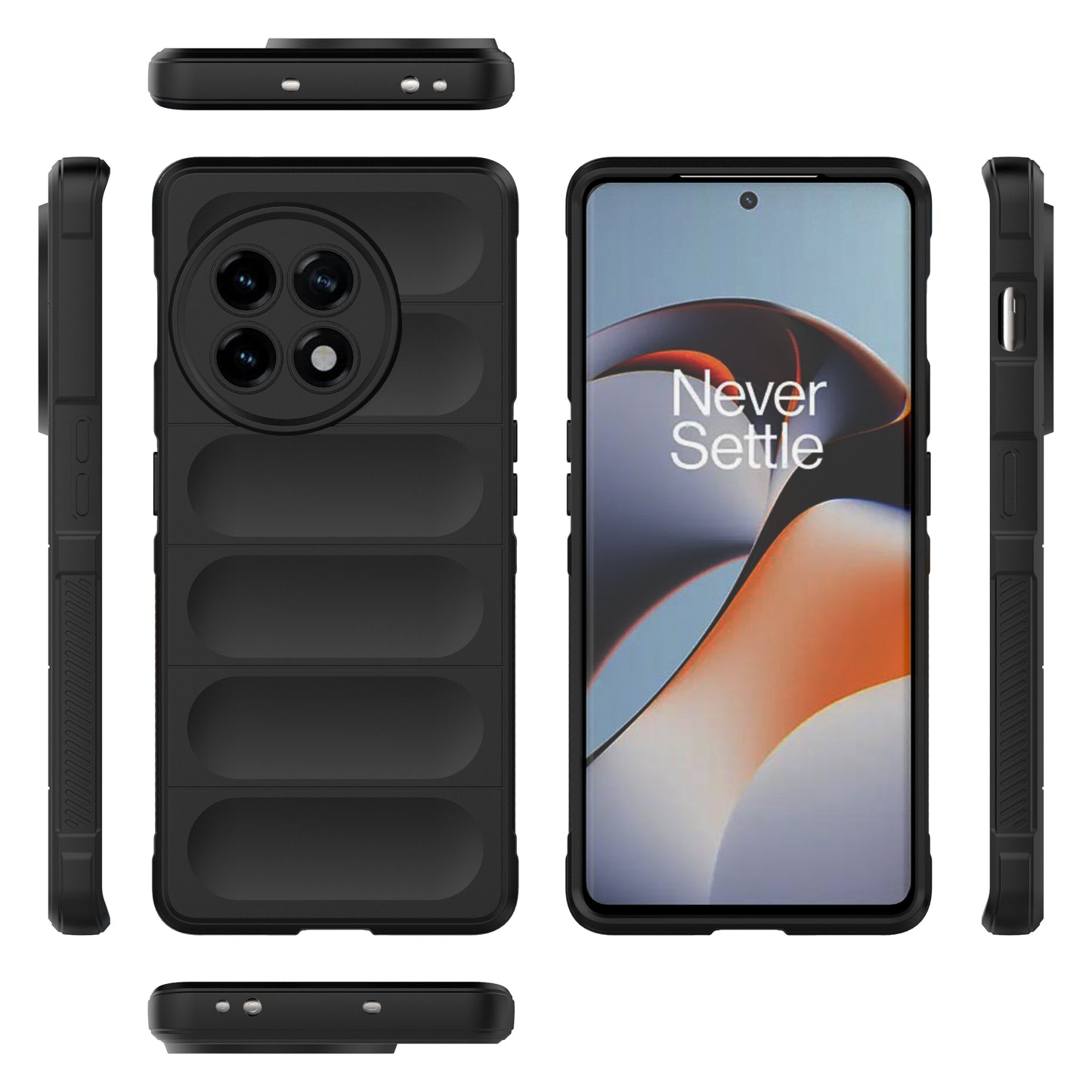 Anti-drop TPU Phone Case For OnePlus Ace 2 5G / 11R 5G Rugged Phone Back Cover - Black