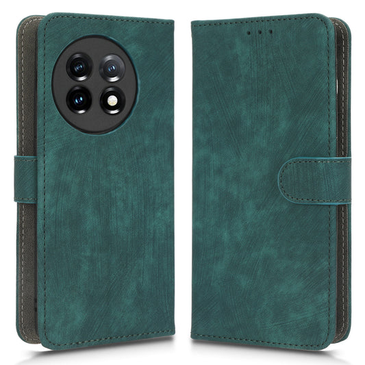 PU Leather Phone Case For OnePlus 11 5G Wallet Stand Protective Flip Phone Cover with RFID Blocking Protection - Green