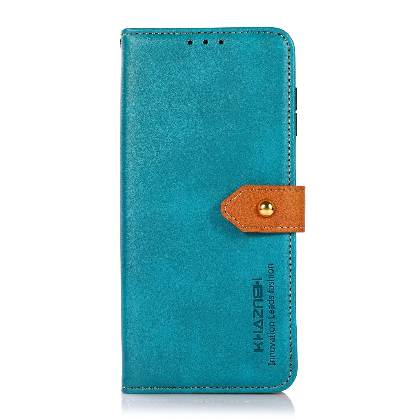 KHAZNEH Phone Case For OnePlus Ace 2 5G / 11R 5G , Cowhide Texture Flip Leather Wallet Protective Phone Cover Stand - Blue