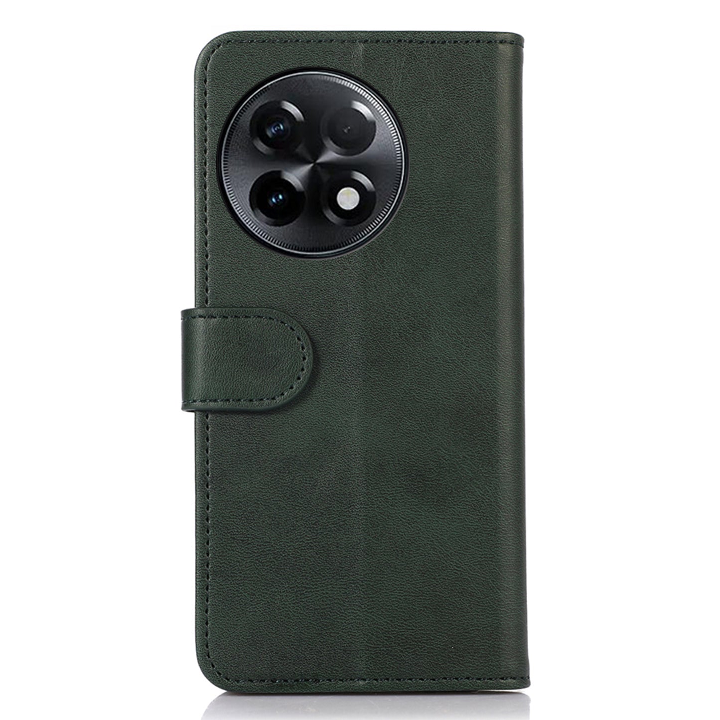 PU Leather Phone Cover For OnePlus Ace 2 5G / 11R 5G , Cowhide Texture Anti-scratch Cell Phone Case with Stand Wallet - Green