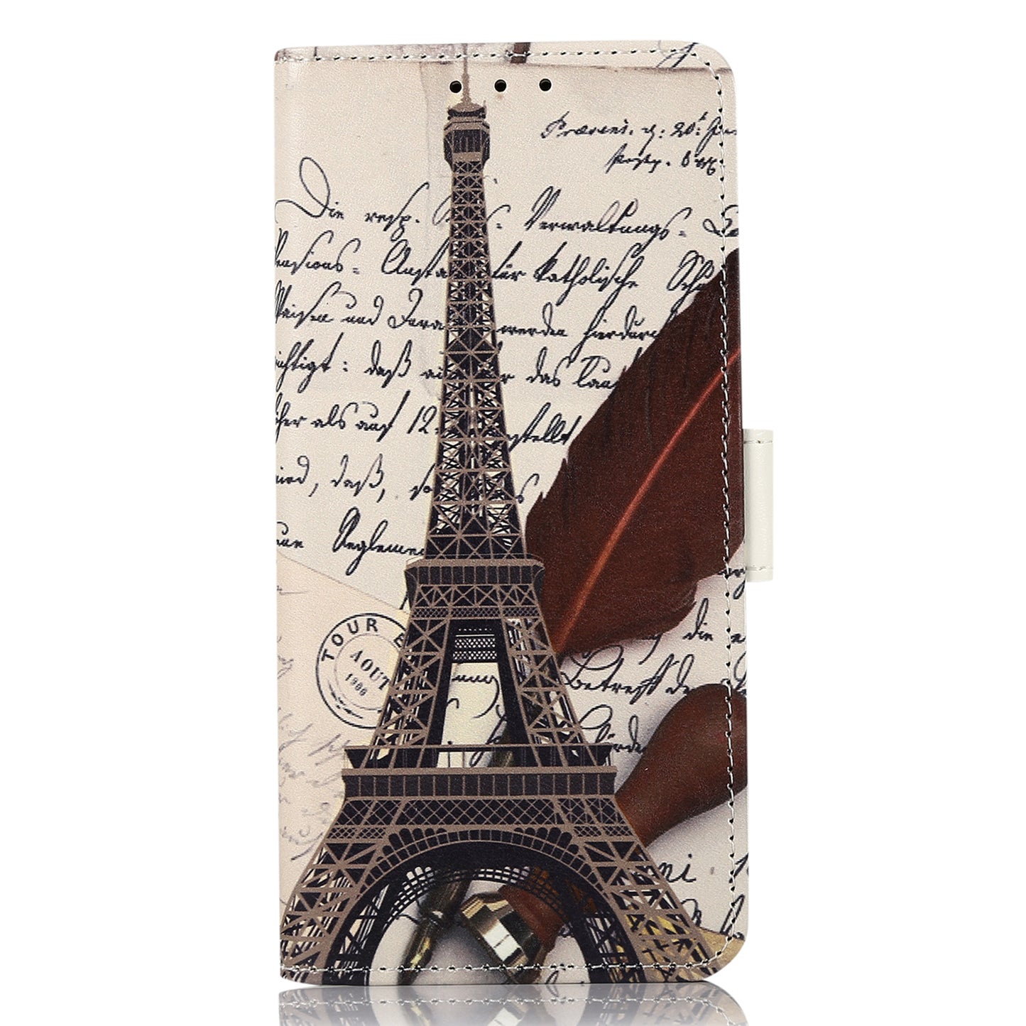 For OnePlus Ace 2 5G / 11R 5G Pattern Printing Phone Case Wallet Stand PU Leather Protective Phone Cover - Tower and Feather