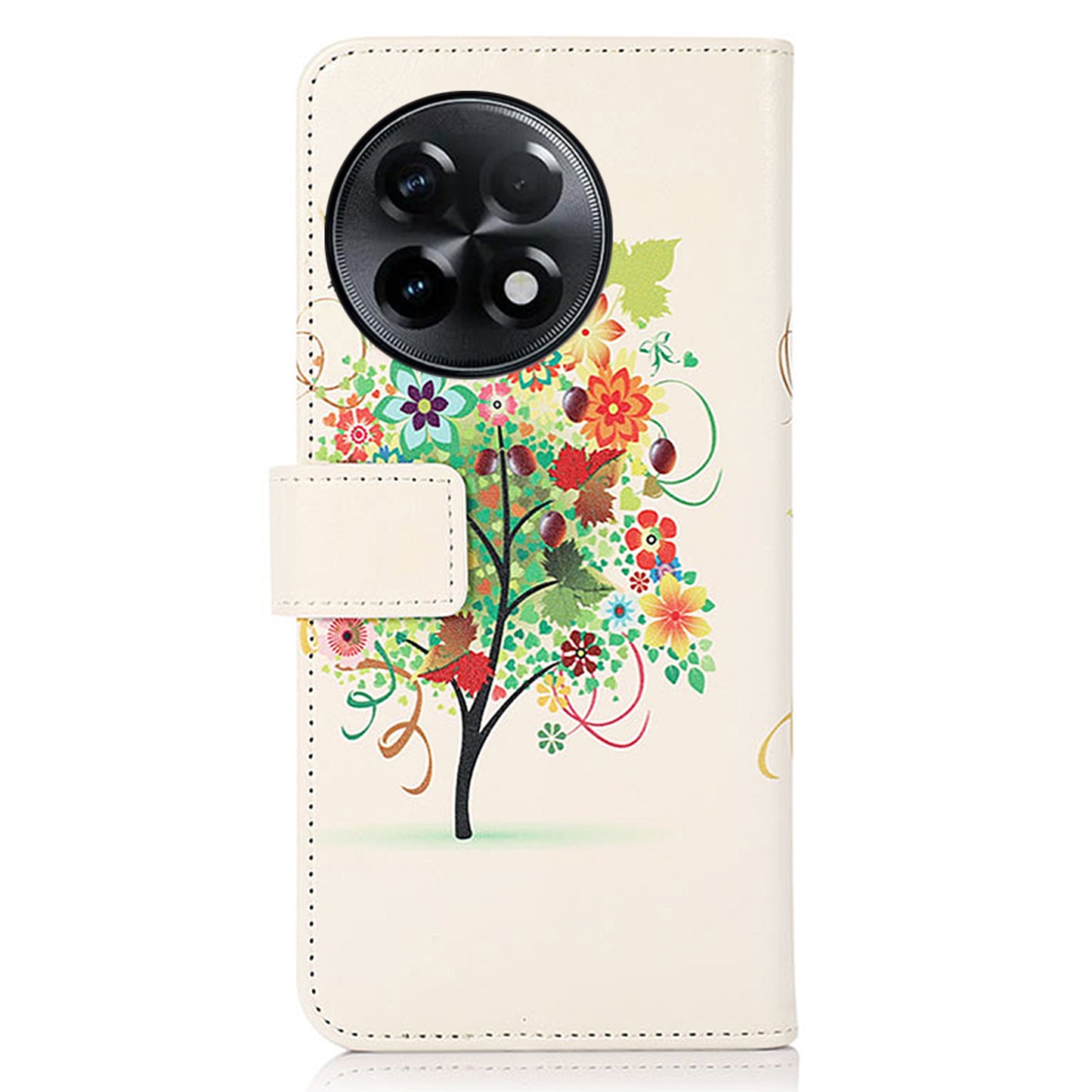 For OnePlus Ace 2 5G / 11R 5G Pattern Printing Phone Case Wallet Stand PU Leather Protective Phone Cover - Fruit Tree