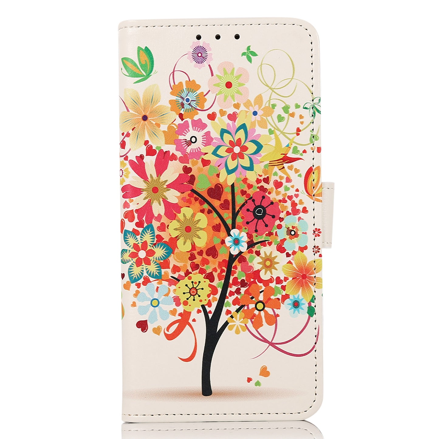 For OnePlus Ace 2 5G / 11R 5G Pattern Printing Phone Case Wallet Stand PU Leather Protective Phone Cover - Red Tree