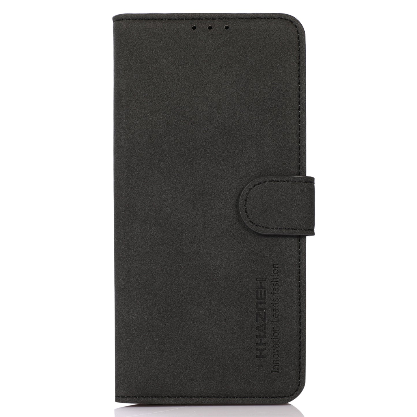 KHAZNEH Protective Phone Case For OnePlus Ace 2 5G / 11R 5G Flip Leather Textured Phone Cover Stand Wallet - Black
