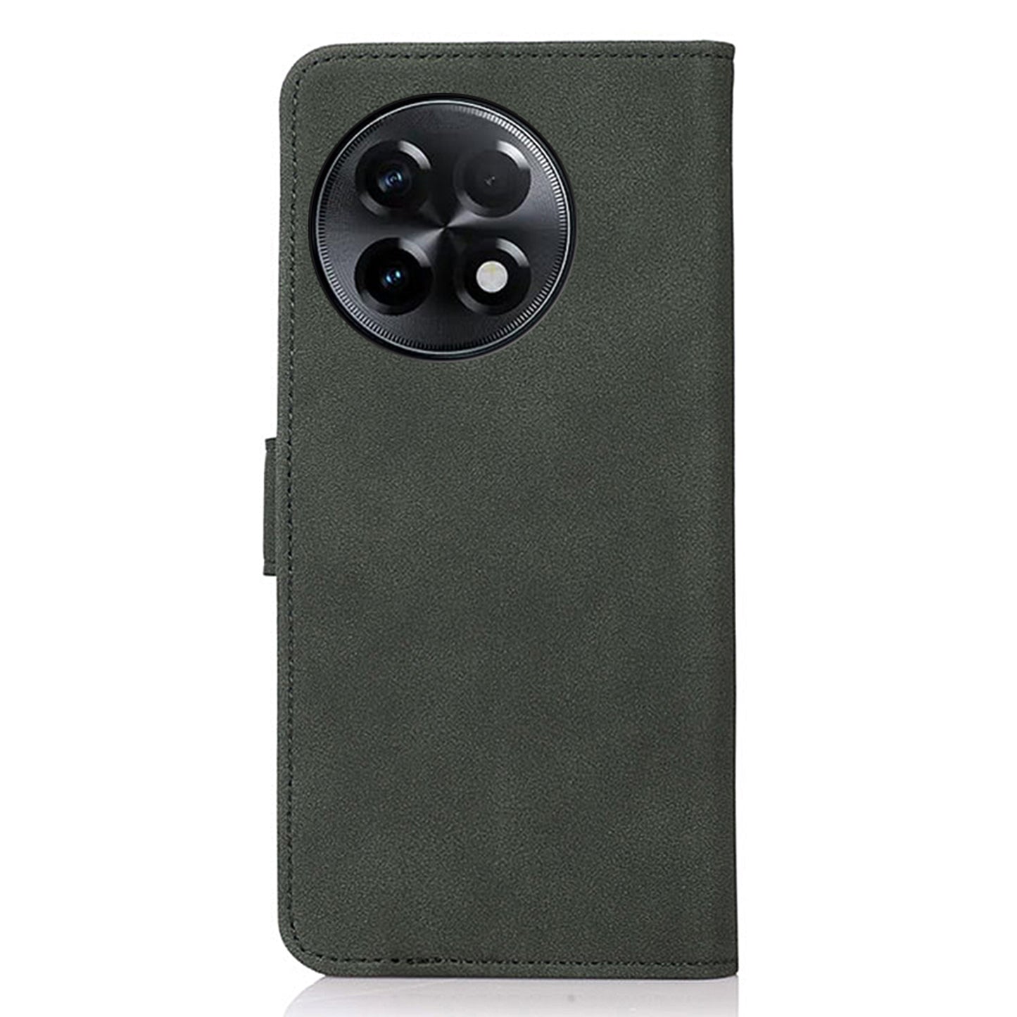 KHAZNEH Protective Phone Case For OnePlus Ace 2 5G / 11R 5G Flip Leather Textured Phone Cover Stand Wallet - Green