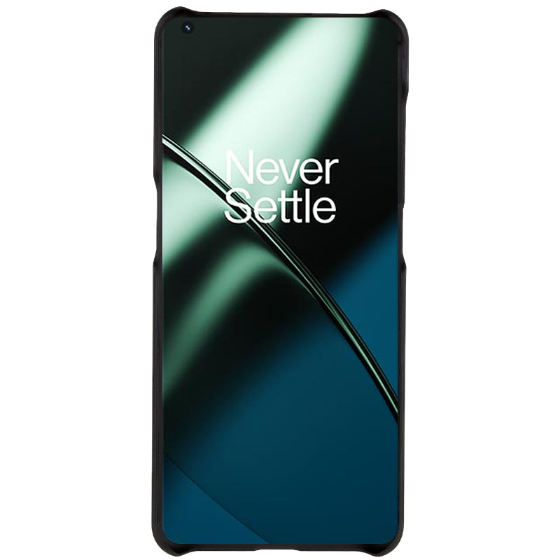 For OnePlus 11 5G Rubberized Texture Phone Case Hard PC Anti-fingerprints Phone Cover - Black