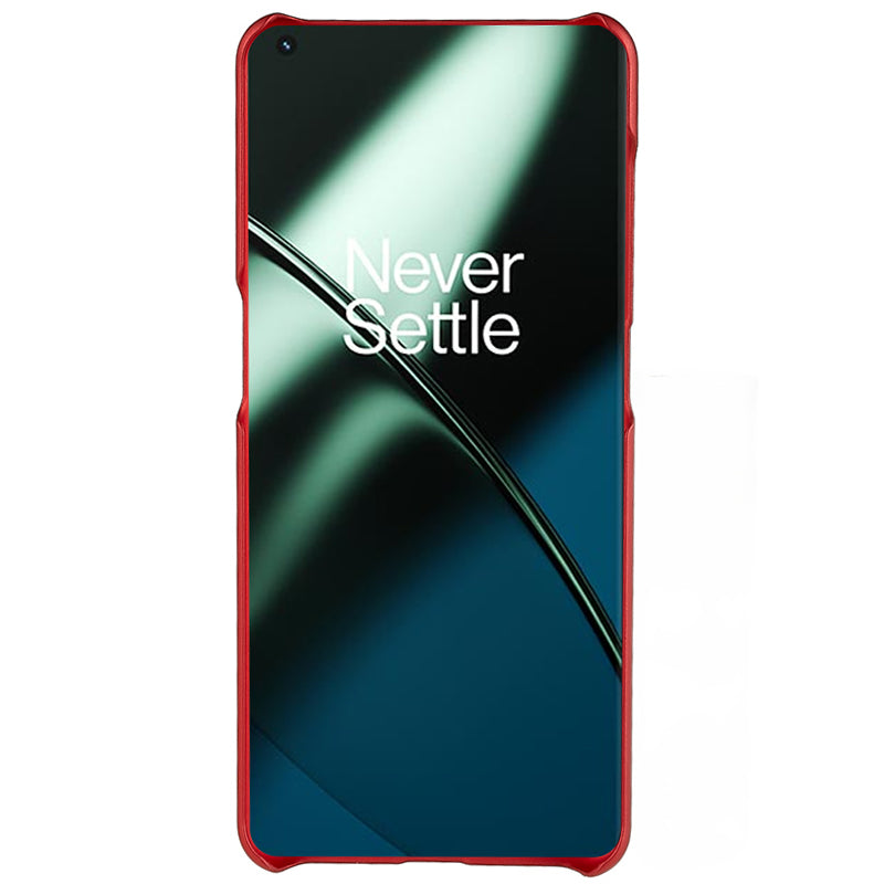 For OnePlus 11 5G Rubberized Texture Phone Case Hard PC Anti-fingerprints Phone Cover - Red