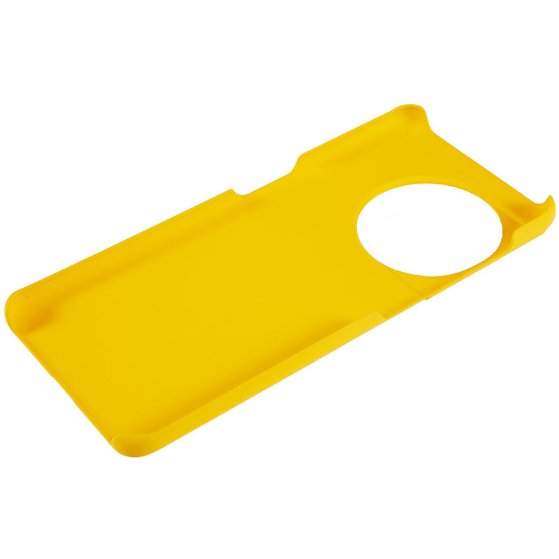 For OnePlus 11 5G Rubberized Texture Phone Case Hard PC Anti-fingerprints Phone Cover - Yellow