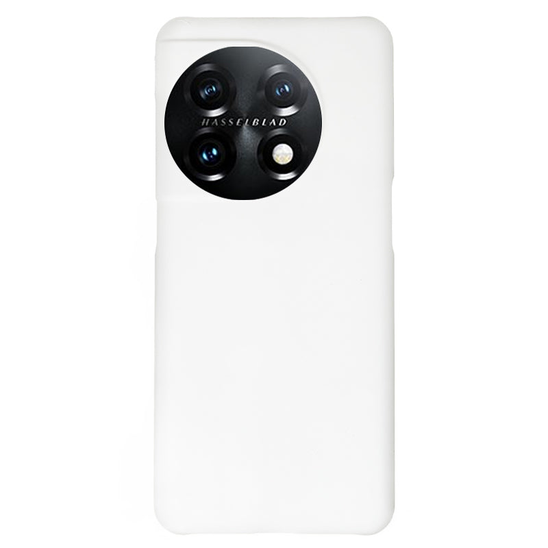 For OnePlus 11 5G Rubberized Texture Phone Case Hard PC Anti-fingerprints Phone Cover - White