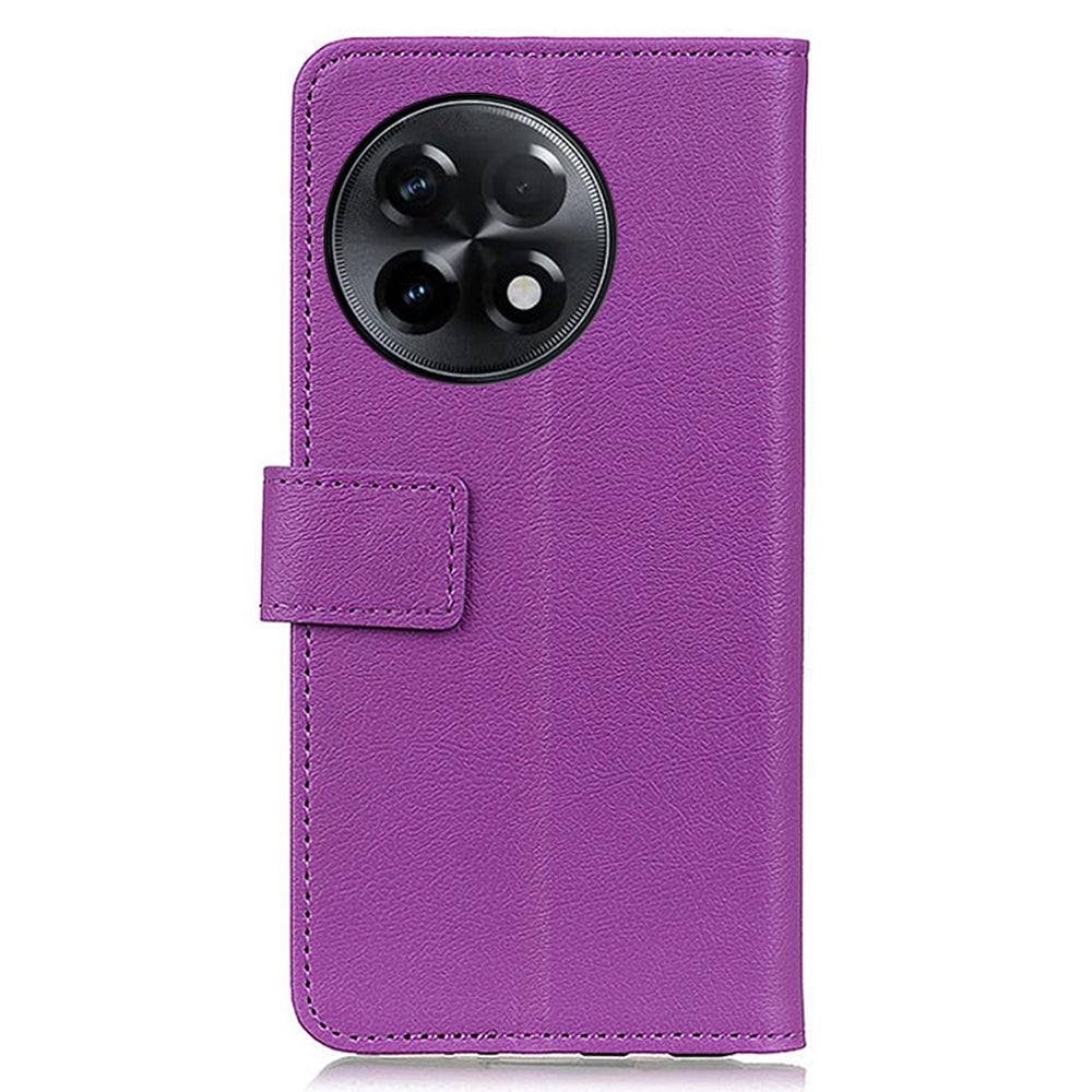 For OnePlus Ace 2 5G / 11R 5G PU Leather Phone Wallet Case Stand Magnetic Clasp Phone Cover - Purple