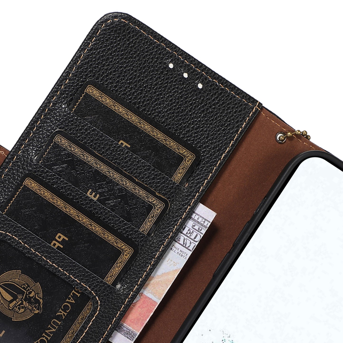 For OnePlus Ace 2 5G / 11R 5G Shockproof Genuine Leather Phone Cover Magnetic RFID Blocking Wallet Stand Case - Black