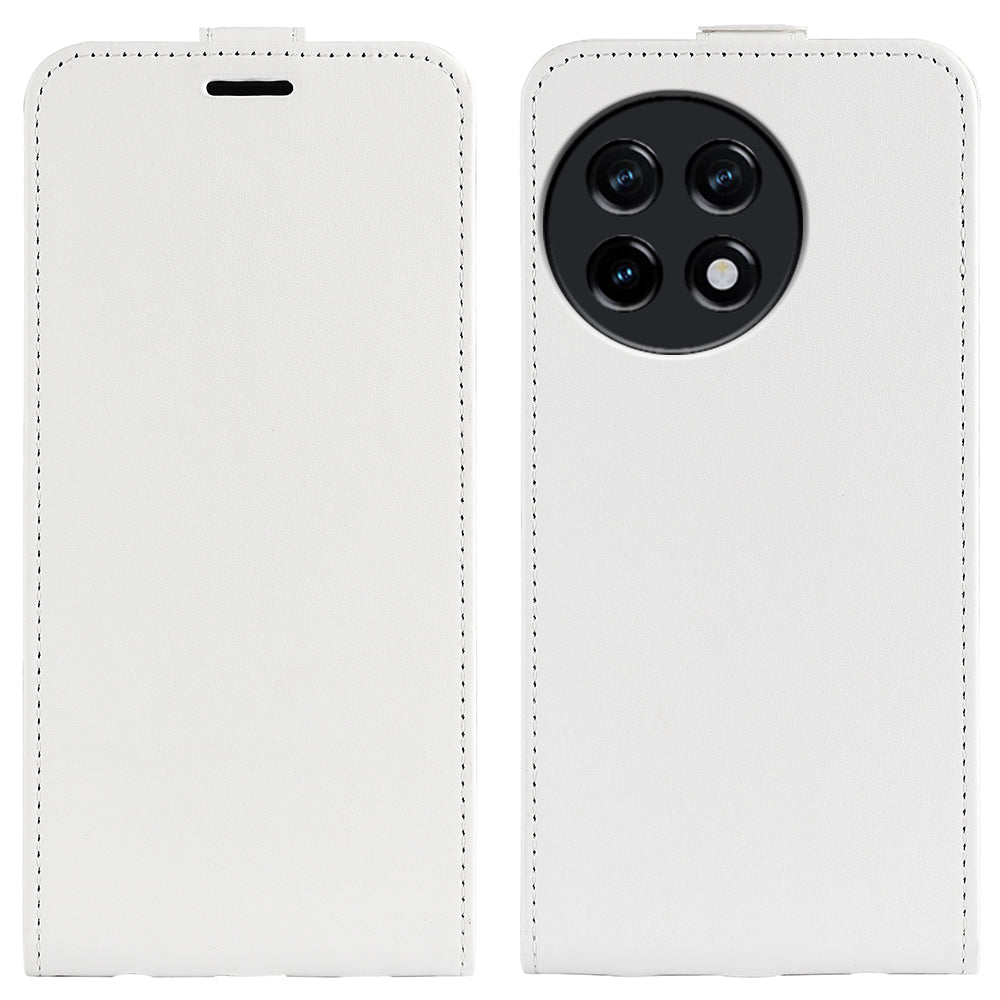 Vertical Flip Cover for OnePlus Ace 2 5G / 11R 5G , Crazy Horse Texture Leather Card Slot Case - White