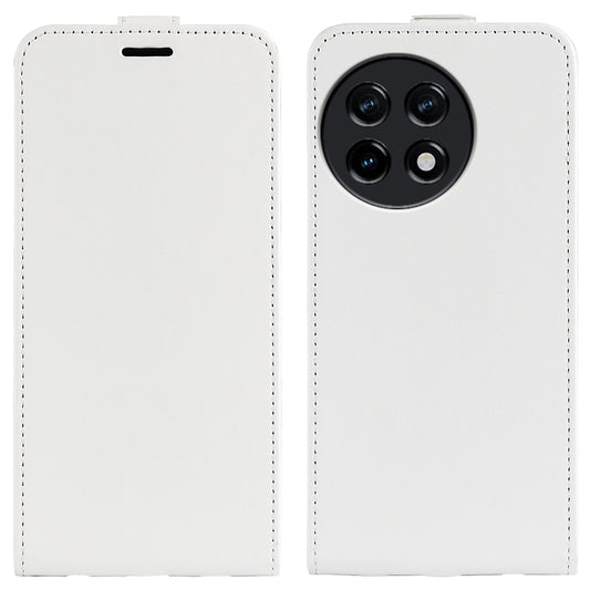 Vertical Flip Cover for OnePlus Ace 2 5G / 11R 5G , Crazy Horse Texture Leather Card Slot Case - White