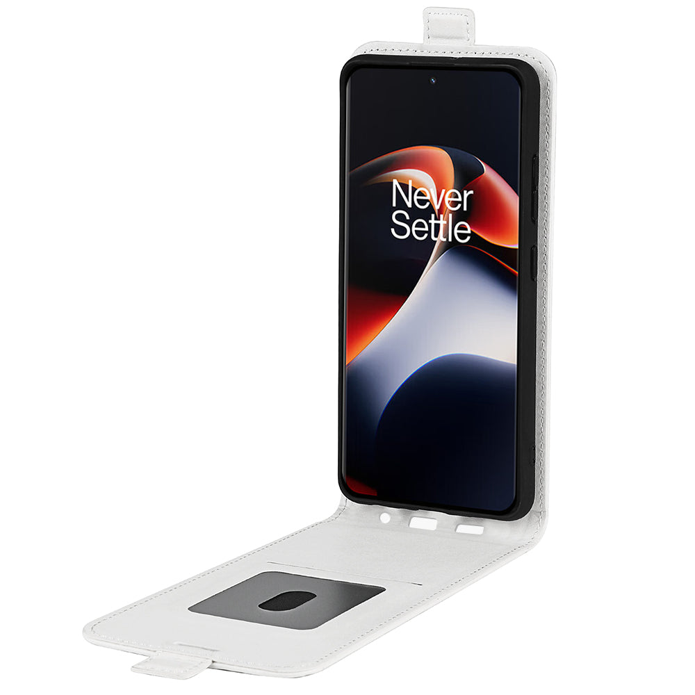 Vertical Flip Cover for OnePlus Ace 2 5G / 11R 5G , Crazy Horse Texture Leather Card Slot Case - White