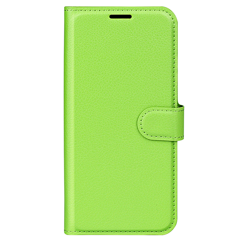 Shockproof Phone Case for OnePlus Ace 2 5G / 11R 5G Litchi Texture Wallet Phone Cover with Stand - Green