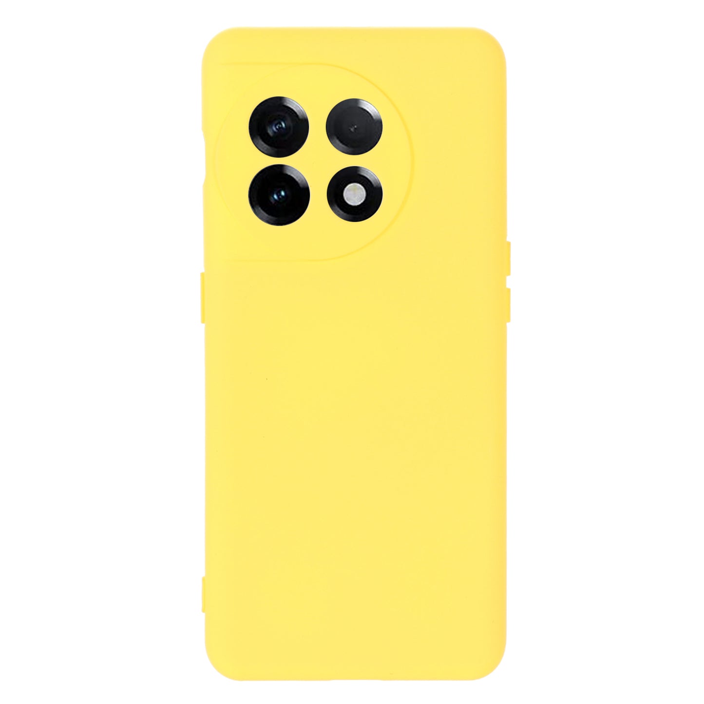 For OnePlus 11 5G Liquid Silicone Phone Case Camera Protection Anti-Scratch Cover - Yellow