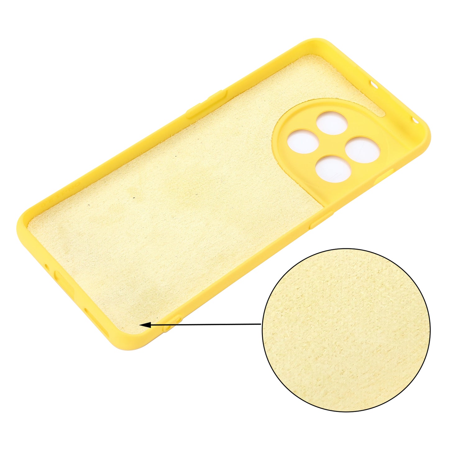 For OnePlus 11 5G Liquid Silicone Phone Case Camera Protection Anti-Scratch Cover - Yellow