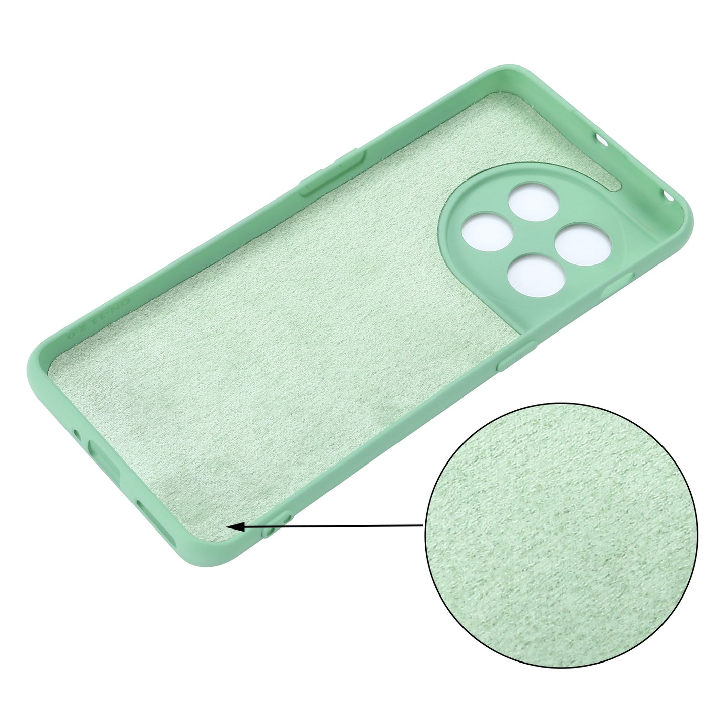 For OnePlus 11 5G Liquid Silicone Phone Case Camera Protection Anti-Scratch Cover - Green