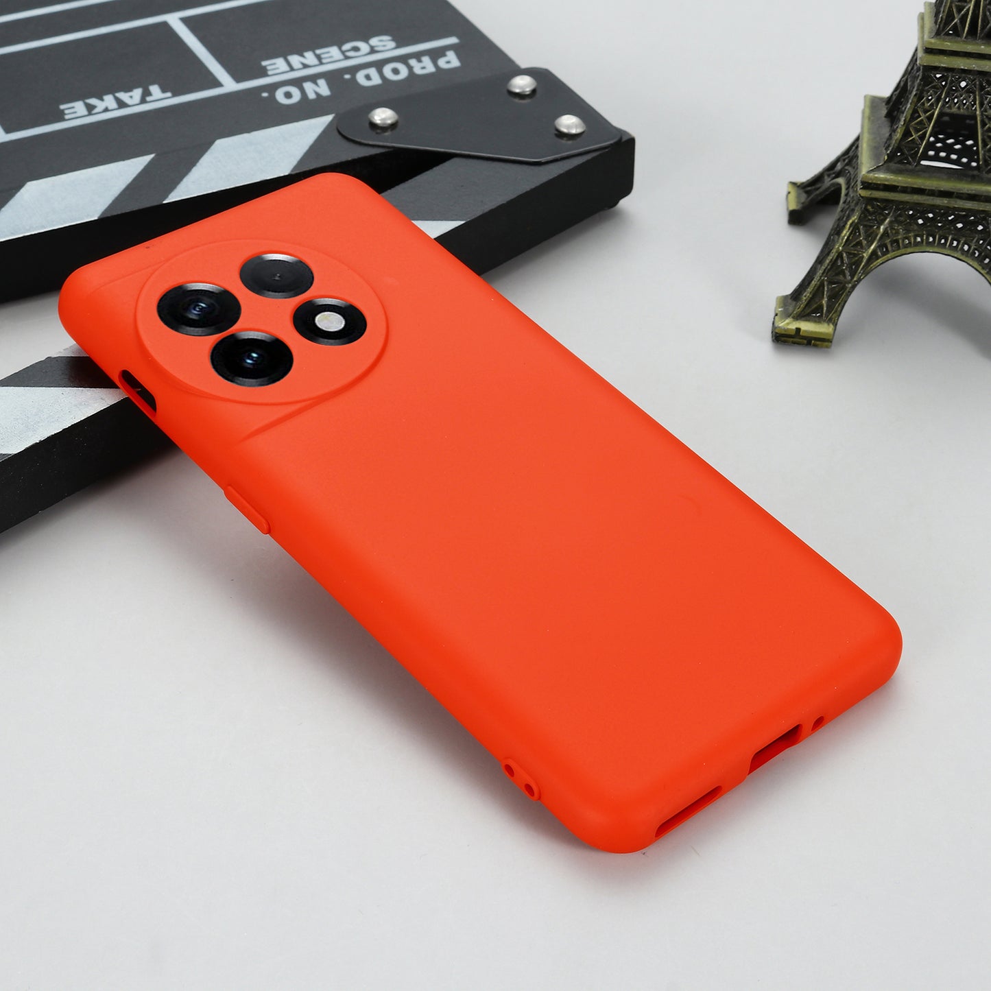 For OnePlus 11 5G Liquid Silicone Phone Case Camera Protection Anti-Scratch Cover - Red